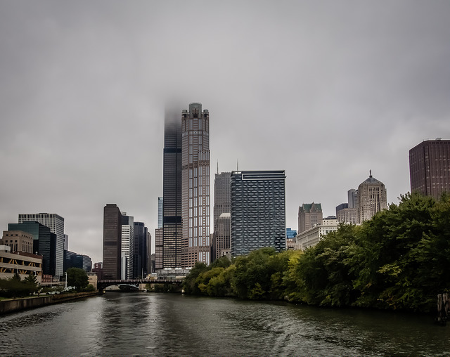 Skyline in the clouds