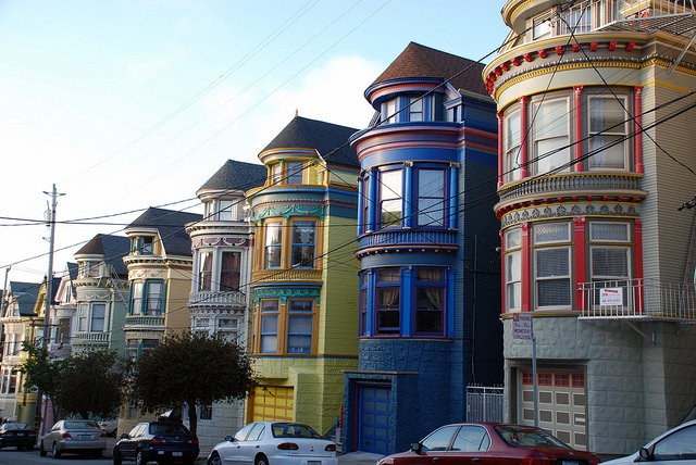 Painted Victorian Houses, Haight, Haight-Ashbury