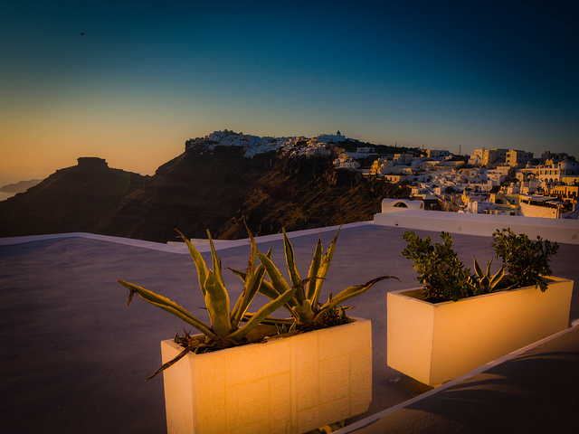 Dusk on Imerovigli (Santorini)