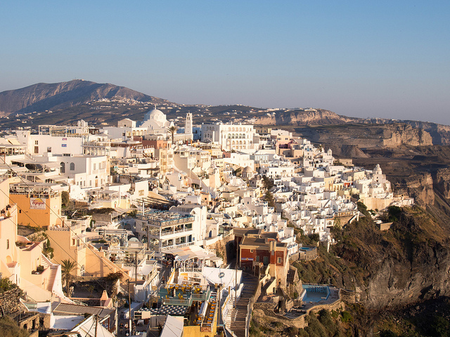 Looking towards Fira